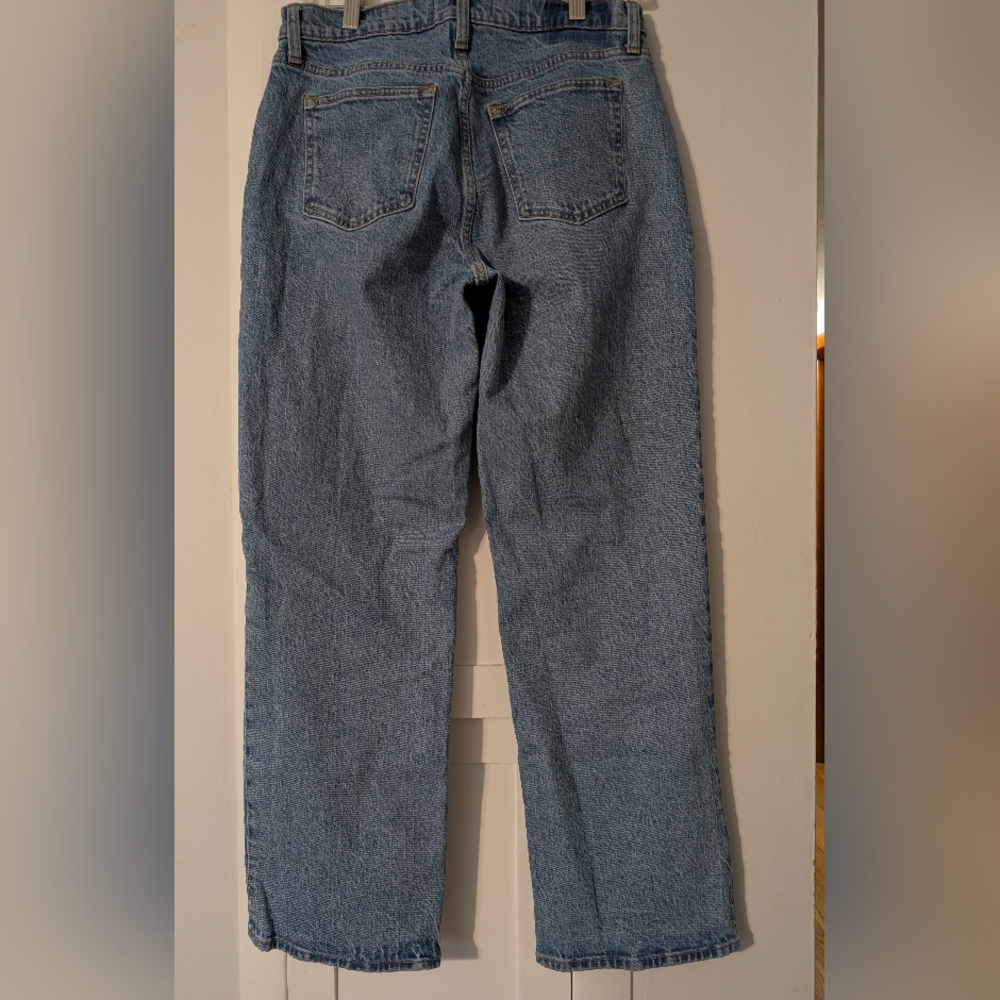 Abercrombie & Fitch The Baggy Low Rise Jeans Blue Size 27/4s Curve Love - Picture 9 of 9